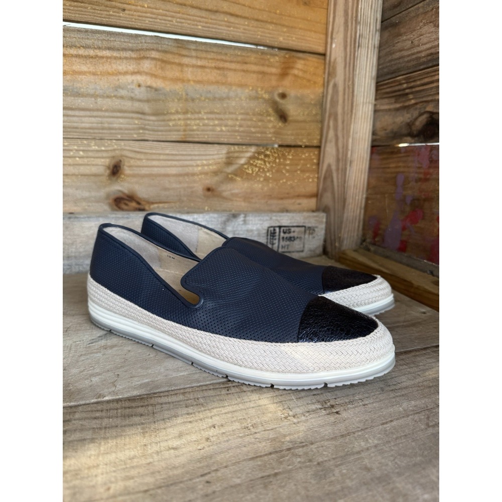 Vaneli Sport Shoes Womens 10 M Cap Toe Loafers Sneakers Espadrille Blue Slip On